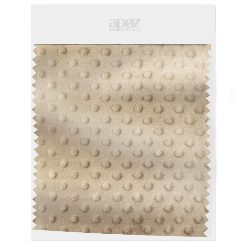 Minky à pois - Beige