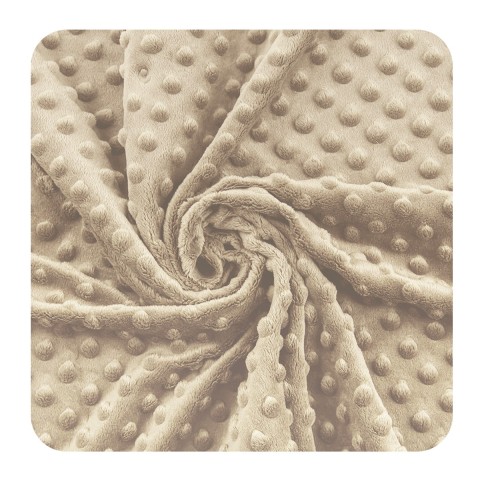 Minky à pois - Beige