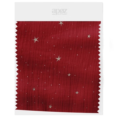 Double gauze - Chilli Oil - stars