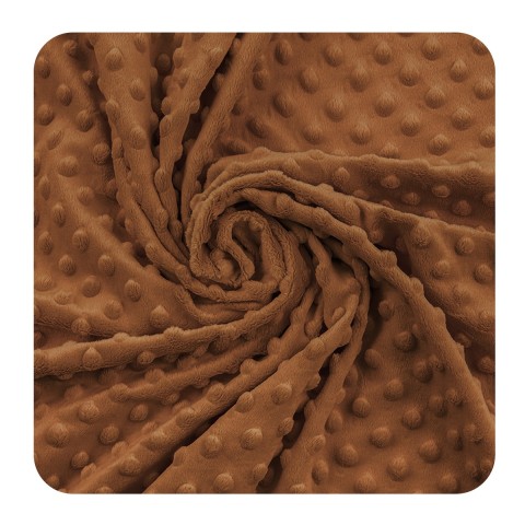 Minky dots - Mocha Bisque